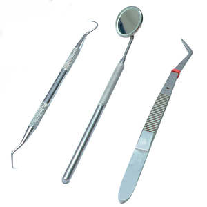 Juego de 3 Herramientas de Diagnóstico Dentales, de Acero Inoxidable, Kit Básico de Exploración, Sondas y Escalador, Marca Dentavex, MÁS VENDIDO - Product Image 3