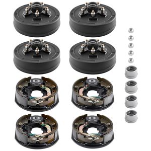 Conjunto de Frenos Eléctricos para Remolque, 10 x 2-1/4 Pulgadas, 2 Pares, Kit de Frenos Eléctricos Autoajustables, 3500 Libras, Frenos para Eje de Remolque y Camión - Product Image 1