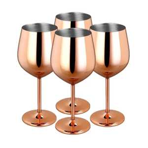 Juego de 2 Copas de Vino de Acero Inoxidable con Acabado Satinado Skies Trader WH250, Irrompibles, Color Plateado Mate, Hechas a Mano, Modernas - Product Image 6