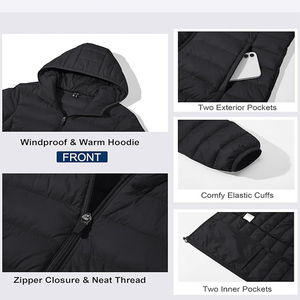 Chaquetas Acolchadas Personalizadas de Invierno para Mujer, Diseño de Primera Calidad, Nueva Moda, Cuello con Capucha, Transpirables, de Lona, Cálidas - Product Image 5