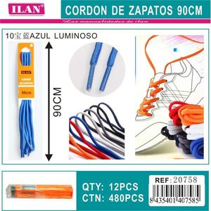 Laccio per scarpe ILAN 90 cm blu luminoso per sneakers - Product Image 3