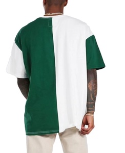 Custom Men Two Tone T Shirt 100% Cotton Embroidered <b>Logo</b> Graphic Streetwear Eco Friendly Thick Breathable Tee - Product Image 2