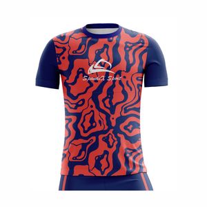 Maillots de foot personnalisés 100% polyester, manches courtes, shorts de foot, uniformes d'entraînement, uniformes de sport, OEM ODM - Product Image 2