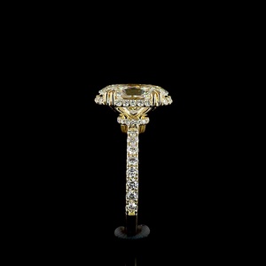 Bague de fiançailles ovale certifiée IGI 3 carats en or jaune véritable 14K, coupe brillante, solitaire, bijoux fins, bague de mariage, vente en gros - Product Image 4