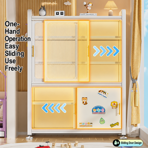 Étagère à livres pour enfants avec armoire de rangement, grande capacité, organisateur de jouets, bibliothèque multi-compartiments avec étagères de présentation pour chambre à coucher - Product Image 3