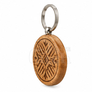Stylish Wooden <b>Keychain</b> <b>Personalized</b> Custom Wood Key Ring Grain Design For Gifts Bags Backpacks Travel Accessories And More - Product Image 2