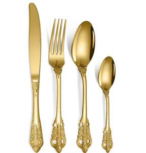 Ensemble de couverts en acier inoxydable de qualité supérieure, cuillère, fourchette, couteau, couverts modernes, vaisselle de table, ustensiles de cuisine, ensemble durable - Product Image 3