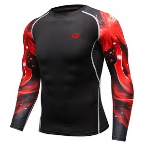 Rashguard Homme Manches Longues en Spandex/Polyester Respirant, Doux au Toucher, Très Confortable, Qualité Supérieure, Personnalisable, pour l'Entraînement Quotidien - Product Image 3
