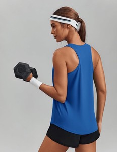 Débardeur pour femmes en spandex/polyester de qualité supérieure, sans manches, décontracté, été, écologique, séchage rapide, doux, respirant, tissu jersey extensible - Product Image 5