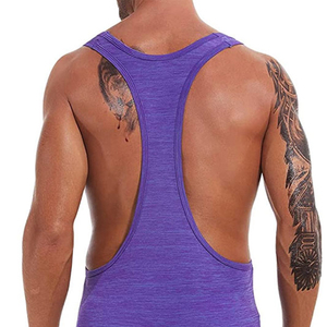 Singlet de Lucha Libre para Hombre, Color Morado, de Una Pieza, Ajustado, Compresivo, Elástico, Ropa Deportiva, Diseño Sin Costuras, Transpirable - Product Image 5