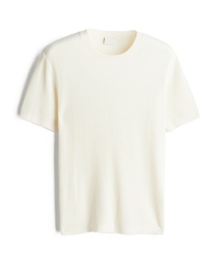 T-shirt à manches courtes en coton côtelé pour homme, col rond, respirant, vêtements décontractés pour homme, logo personnalisé - Product Image 1