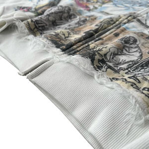 เสื้อฮู้ดซิปผู้ชายทรงโอเวอร์ไซส์ 400gsm ทรงบ็อกซี่แบบครอปพิมพ์ลายกราฟิกทั่วตัวด้วยเทคนิค Acid Wash ผ้าเจอร์ซีย์คอตตอนระบายอากาศได้ดี - Product Image 6