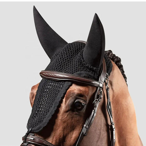2026 OEM Wholesale Factory Cheap High Quality Mesh Horse <b>Fly</b> Veil Horse Care Silent Ear <b>Net</b> Bonnet Horse Equipment SP-40170 - Product Image 3