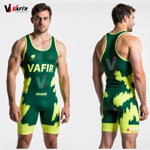 Traje de Lucha Personalizado Sublimado, Ligero y Ecológico para Hombre, con Soporte Lumbar para Entrenamiento Profesional - Product Image 2