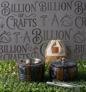 Ensemble brûleur de bakhoor au design moderne, porte-encens en résine et bois, étui de rangement, pochette de voyage, lot en vrac - Product Image 5