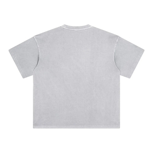 เสื้อยืดทรงบ็อกซี่แบบครอปสั่งทำพิเศษ 260GSM เสื้อยืดออกกำลังกายทรงครอปสำหรับผู้ชาย ผ้าคอตตอนหนา 100% ทรงโอเวอร์ไซส์ สไตล์คลับ/ชมรม ซันวอช - Product Image 6