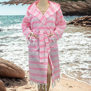 Luxury Indian Handmade Turkish Towel with Pocket and Belt Designer Hammam Bathrobe Wrap for Spa on Cheap Price - Product Image 6