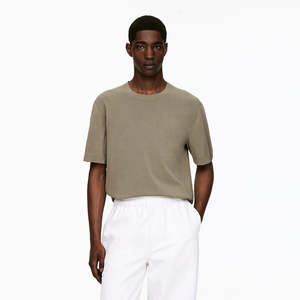 Proveedor de Ropa al por Mayor, Camisetas Extra Grandes Personalizadas de Mezcla de Algodón de 240 g/m², Camisetas con Estampado de Cera Lavadas para Hombre y Mujer - Product Image 5