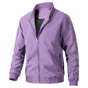 Chaqueta Ligera para Hombre MKB Wholesale, Chaqueta Bomber Personalizada de Poliéster, Cortavientos con Cierre Completo, Ropa Casual de Moda para Exteriores - Product Image 1