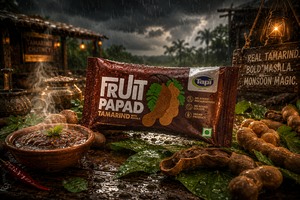 Papad aux fruits de tamarin avec masala 200g, produit végétalien sans colorants ajoutés ni conservateurs, faible teneur en sucre - Product Image 3