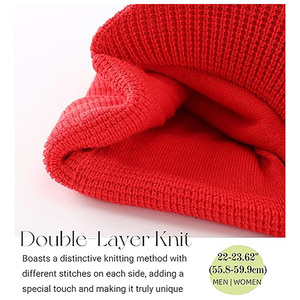 Vintage Ribbed Knit Beanie-Unisex Winter <b>Warm</b> <b>Hat</b> Soft Stretch Spandex/Cotton Minimalist Streetwear Essential - Product Image 4