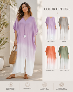Vestido Maxi Personalizado OEM para Mujer, Estilo Bohemio, Tie Dye, Cuello en V, Hombros Descubiertos, Largo hasta el Suelo, 100% Algodón, Corte Holgado, para Todas las Temporadas - Product Image 5