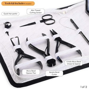 Le meilleur kit d'outils pour les extensions de cheveux comprenant un dissolvant de microbilles et un peigne à aiguilles de type C. - Product Image 5