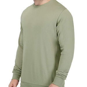 เสื้อสเวตเชิ้ตแขนยาวผู้ชายผ้าฝ้ายฟลีซคุณภาพสูง 100% ออกแบบเองได้ ราคาถูก พร้อมบริการ OEM - Product Image 2