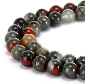 Venta al por mayor de piedras sueltas redondas de piedra de sangre africana, piedra preciosa natural de sangre de dragón para la fabricación de joyas. - Product Image 1