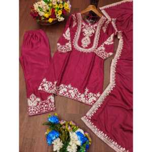 Conjunto de traje de diseñador para mujer con codificación de secuencia de trabajo bordada - Product Image 2