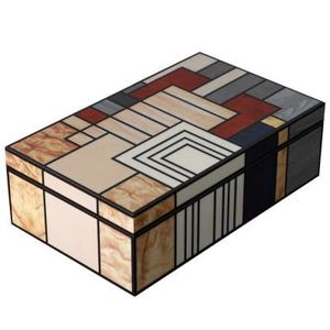 Eco-friendly jewelry <b>Storage</b> Boxes Set Black White Resin Pattern Minimalist Design <b>Stackable</b> Decorative Bins for Living Room - Product Image 5