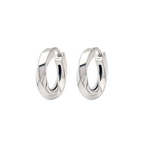 sterling silver 925 bohemian hoop <b>earrings</b> 18mm lightweight silver plated round loop studs for women special occasion gifts - Product Image 3