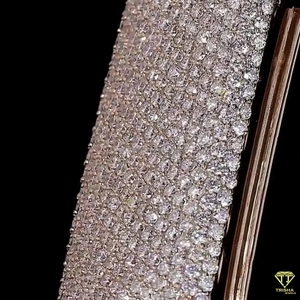 Chaîne cubaine Miami Baguette de luxe avec diamants Moissanite en argent sterling 925, passe le testeur de diamants, bijoux Hip Hop - Product Image 5