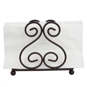 Elegante servilletero de hierro sólido en color negro con último estilo, ideal para vajilla y decoración del hogar, caja de pañuelos - Product Image 4