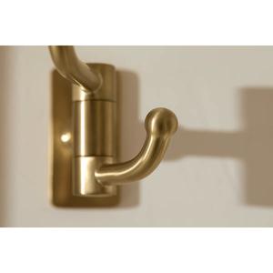 Porte-manteau mural décoratif vintage en métal à double crochets, robuste, pour manteaux, chapeaux et clés - Product Image 4