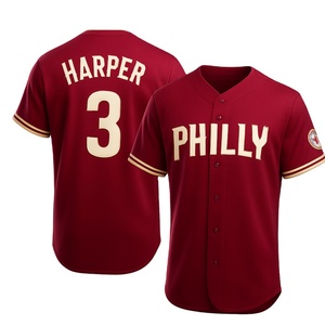 Maillot de sport respirant imprimé 100% polyester, col en V, manches courtes, avec nom et numéro du joueur - Product Image 2