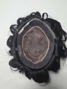 Perruque toupet en cheveux humains mono de qualité supérieure, origine Taz Hair Autriche, style Bangladesh, avec des ondulations naturelles et profondes - Product Image 6