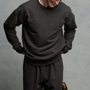 Unisex Cotton <b>Pullover</b> Sweatshirt Oversized Crew Neck Blank Wholesale Casual Fashion Top - Product Image 3