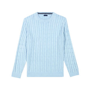 Pulls en laine tricotés chauds d'hiver pour hommes, couleur unie, personnalisables, mode automne, basiques en mélange de coton pour hommes - Product Image 6