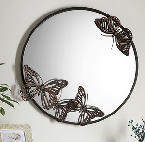 Miroir mural artisanal en fer forgé de marque privée, design artistique haut de gamme pour la maison, le salon et la chambre à coucher - Product Image 3