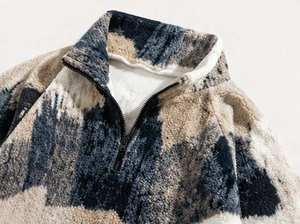New Design Wholesale Vintage Geometric Pattern Sweater Custom Men <b>Sweatshirt</b> Distressed Retro Style - Product Image 6