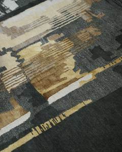 Tapis de luxe abstrait à motifs paysagers, noué à la main en laine et soie de bambou, tapis contemporain de designer - Product Image 4