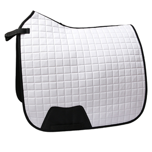 Vente en gros de vêtements d'équitation, accessoires pour chevaux, couvertures de selle, tapis de selle de course blancs, tapis de saut anglais - Product Image 1