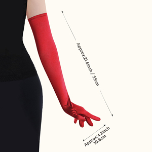 Guantes Largos de Alta Calidad para Eventos Formales, Elegantes, de Tela Elástica, para Bodas y Fiestas - Product Image 3