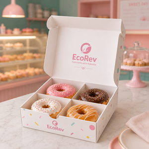 Caja de Cartón Ranurada Personalizada OEM para Donuts con Impresión a Cuatro Colores, Empaque Reciclable - Product Image 4