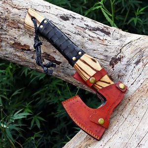 Tomahawk Hatchet Premium Viking <b>Axe</b> High Carbon Steel Tool <b>Wooden</b> Handle Industrial Grade 3-Year Warranty Wholesale OEM High <b>Axe</b> - Product Image 2