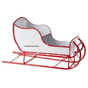 Traîneau de Noël vintage galvanisé, design dernier cri, pour table, avec boîte et Père Noël, à prix compétitif, durable et au style unique - Product Image 2