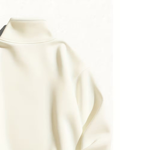 OEM Men's Half Zip Pullover Sweatshirt Oversized <b>Mock</b> <b>Neck</b> Plain Cotton Fleece Casual Streetwear <b>Top</b> - Product Image 5