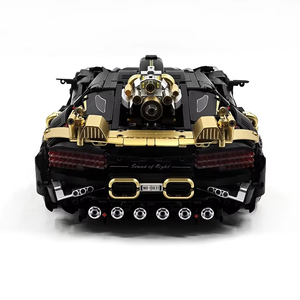 Black Midnight Sound Roadster 1:8 MOC 10631 Ensemble de briques de construction Véhicule de haute technologie Fougueux Jouet créatif pour garçons et enfants - Product Image 2