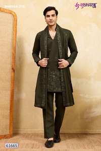 Conjunto de Kurta con Dupatta de viscosa y seda con bordado de lentejuelas, última colección de ropa festiva, fabricante de Surat. - Product Image 5